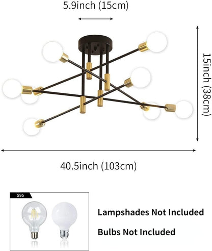 Chandelier Nordic Semi Ceiling Lamp