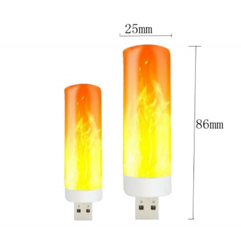 Night Light USB Plug Flame Lamp