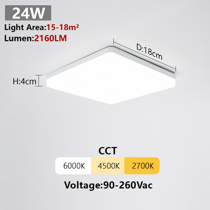 LED Ceiling Lights 18W 24W 36W 48W Square