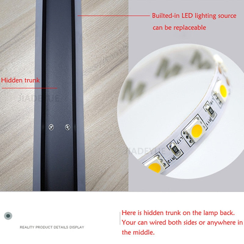 LED Long Wall Light Modern Waterproof Garden Balcony Decoration Outdoor