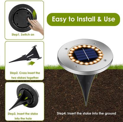 Solar Lights Outdoor LED Waterproof