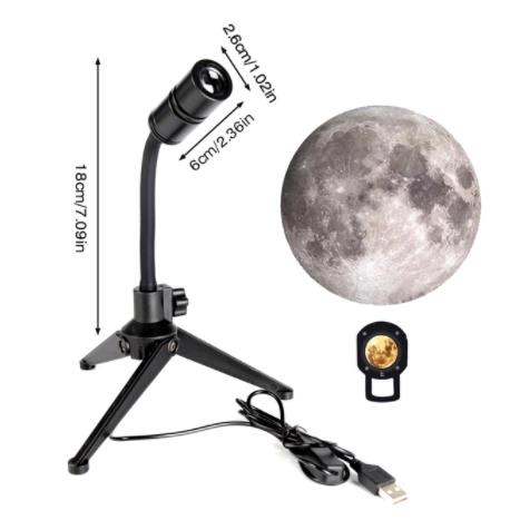 Star Projector 2 In 1 Earth Moon Projection Lamp