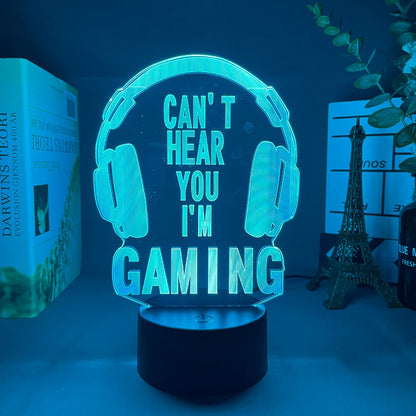 3D Night Light Lamp Gaming Room Desk Setup