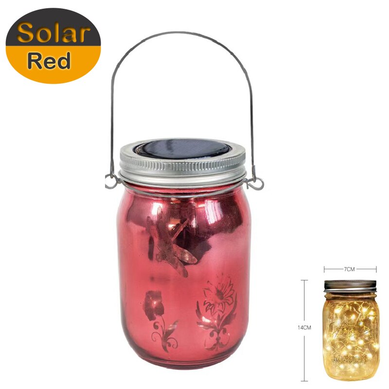 Outdoor Solar 10 Led Mason Jar Lights