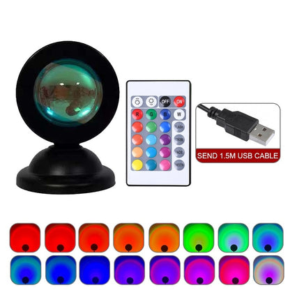 RGB Sunset Lamp Sunset Projection Lamp