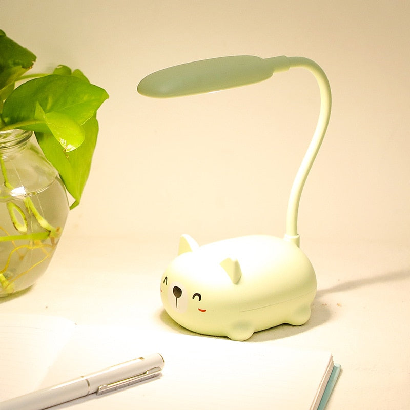 Cartoon Cute Pet Animal Bear Warm White Desk Lamp