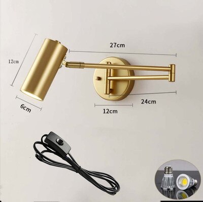 Adjustable Swing Long Arm LED Wall Lamps