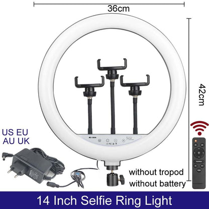 Dimmable LED Selfie Ring Light with Stand