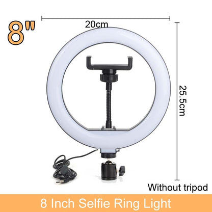 Dimmable LED Selfie Ring Light with Stand