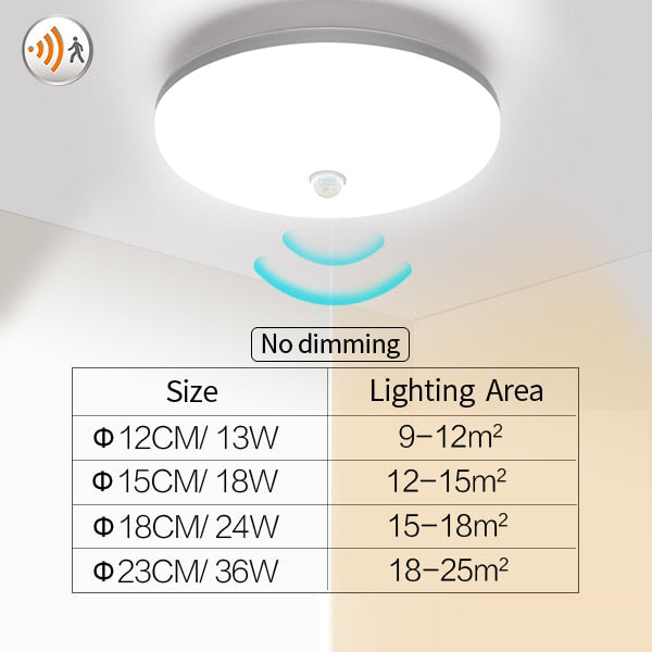 LED Ceiling Lights PIR Motion Sensor