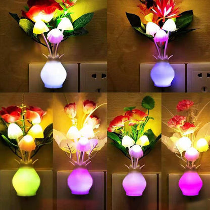 Rose Colorful LED Lilac Night Light Lamp