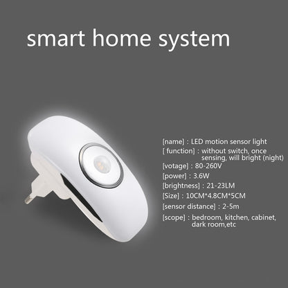 Control Cold White Body Induction Mini  Lamp Plug-In