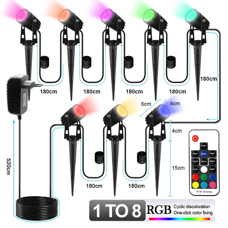 RGB Outdoor Lawn Lamp Landscape