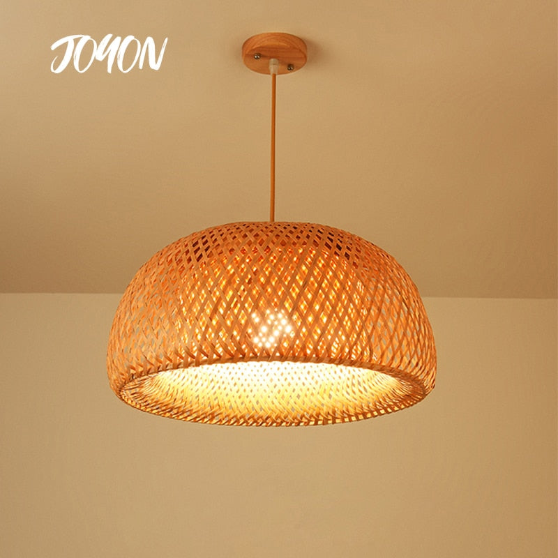 Hand Knitted Bamboo Pendant Lights