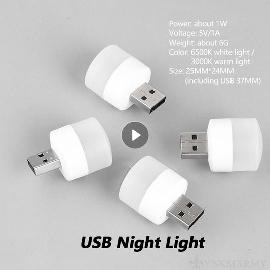 USB Plug Lamp Computer Mobile Power Charging