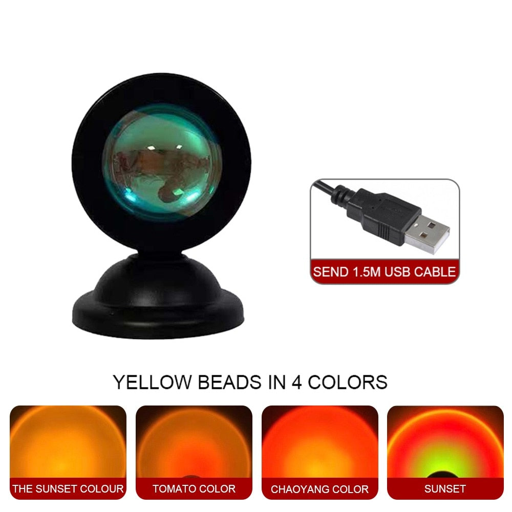 RGB Sunset Lamp Sunset Projection Lamp