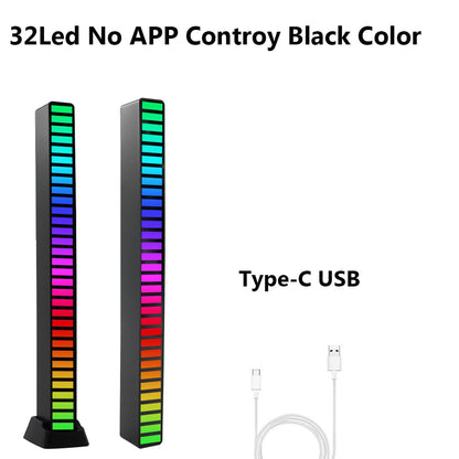 Creative RGB Music Sound Light Bar 5V USB 16/32Led