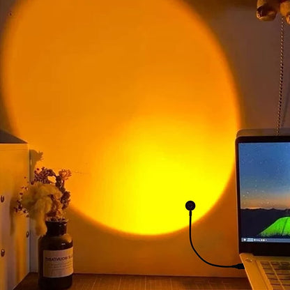 USB Sunset Rainbow Lamp Projection