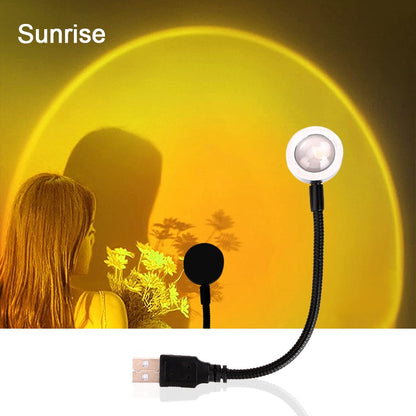 USB Sunset Rainbow Projection Lamp Atmosphere