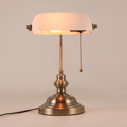 Classical vintage banker lamp table