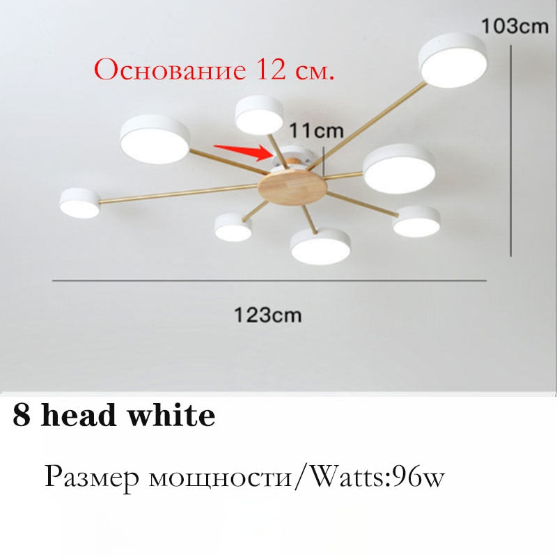 Nordic style living room ceiling chandelier LED light lamp aisle