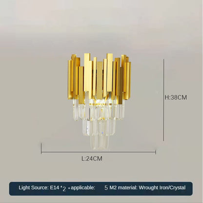 Nordic round LED living room crystal chandelier