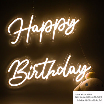 Led Neon Lights Happy Birthday Sign