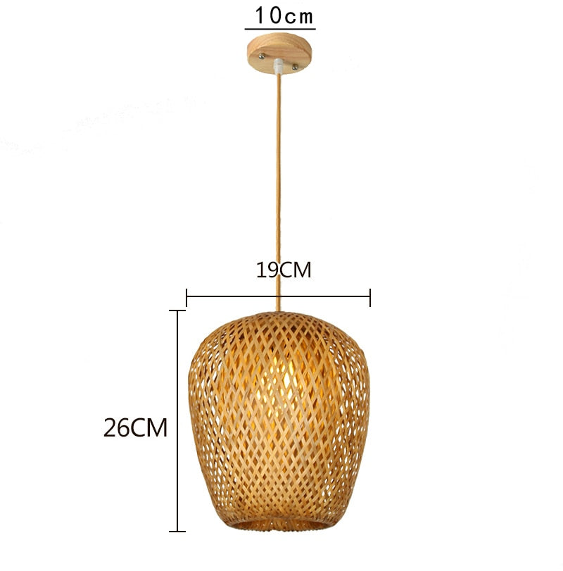 Hand Knitted Bamboo Pendant Lights