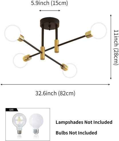 Chandelier Nordic Semi Ceiling Lamp