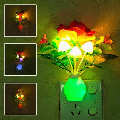 Rose Colorful LED Lilac Night Light Lamp