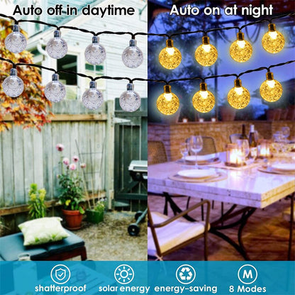 Solar String Lights Outdoor Decor