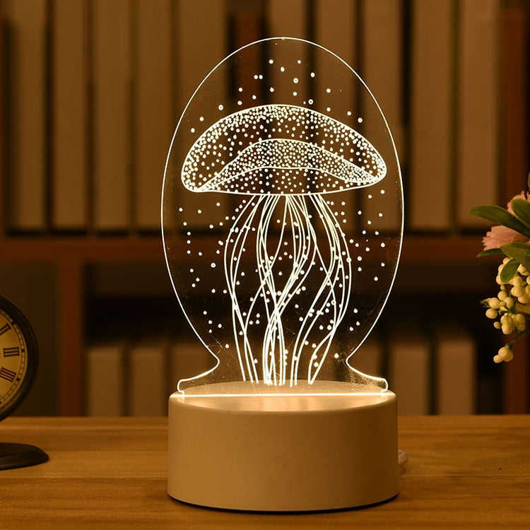 Romantic Love 3D Acrylic Led Lamp for Home