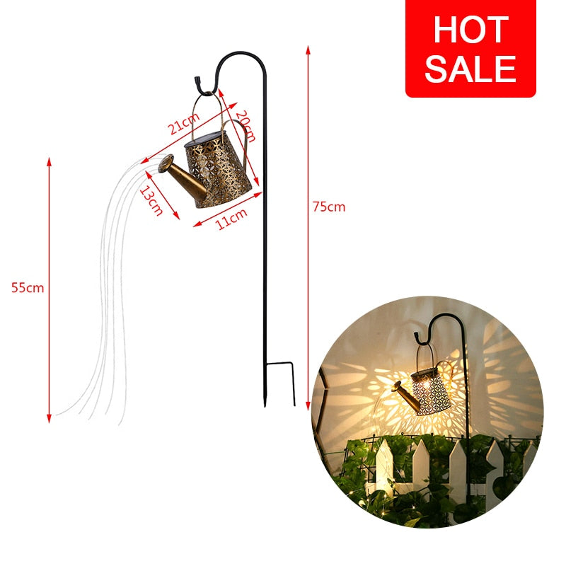 Solar LED Light Outdoor Watering Can