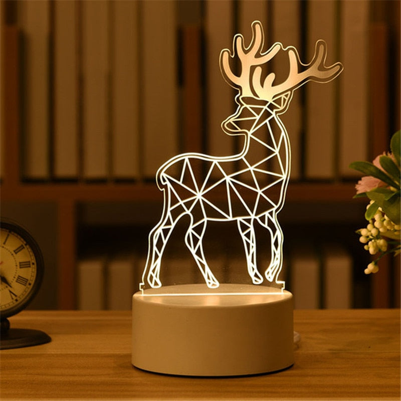 Romantic Love 3D Acrylic Led Lamp for Home