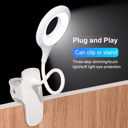 Desk Lamp Touch Clip Study Light Clip-on Table