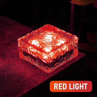 Solar Led Ice Cube Brick Lights Outdoor