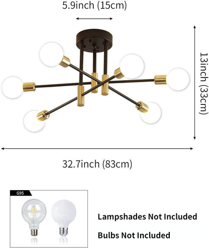 Chandelier Nordic Semi Ceiling Lamp