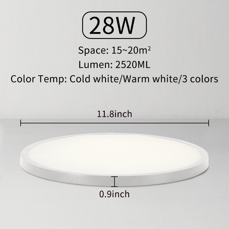 Large Ultrathin Brightness Dimmable LED Ceiling Lamps