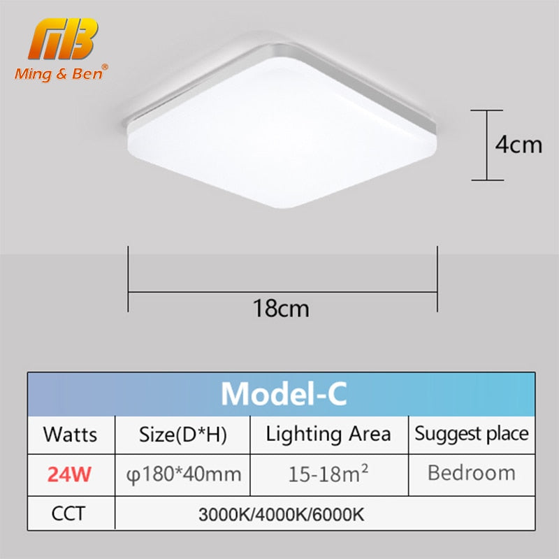 LED Ceiling Lamp in Square for living room