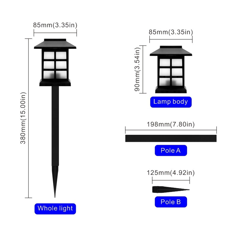 Led Lawn Lamp Solar Pathway Lights