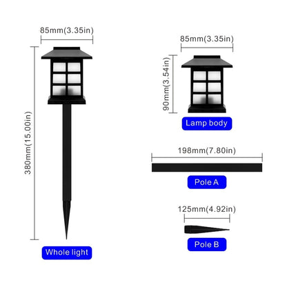 Led Lawn Lamp Solar Pathway Lights