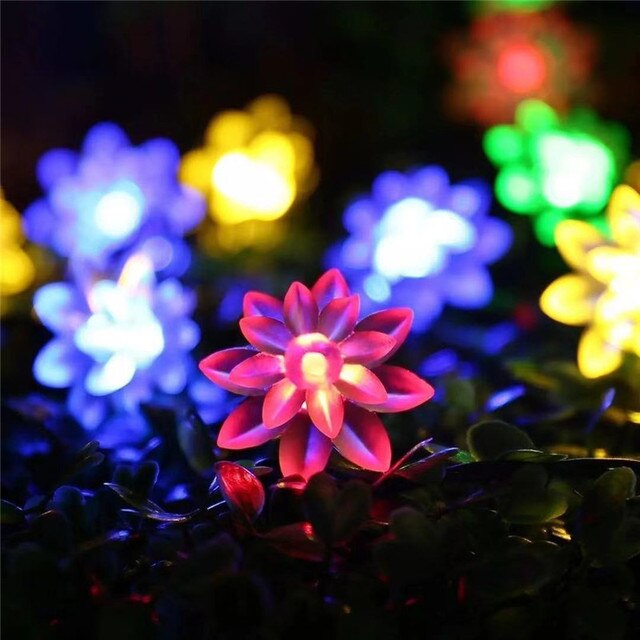 Solar String Lights Flower Waterproof