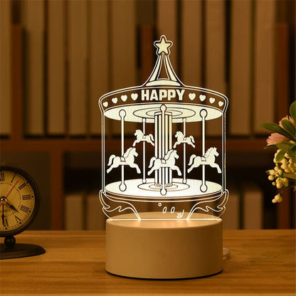 Romantic Love 3D Acrylic Led Lamp for Home