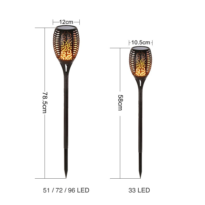 LED Solar Flame Lamp Outdoor Torch