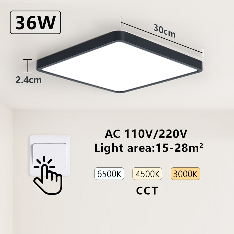 Smart LED Ceiling lamp Wood Grain