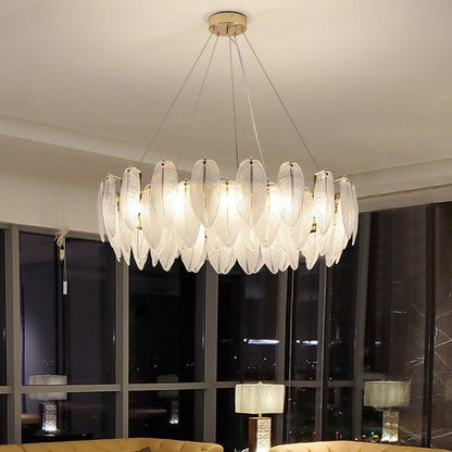 Glasses Feather Chandeliers Luxury