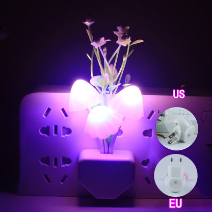 Rose Colorful LED Lilac Night Light Lamp