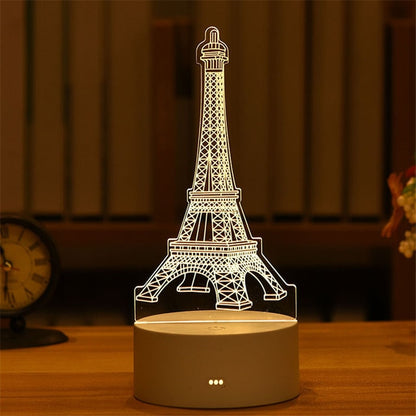 Romantic Love 3D Acrylic Led Lamp for Home