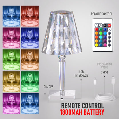 LED Diamond Crystal Projection Night Lights