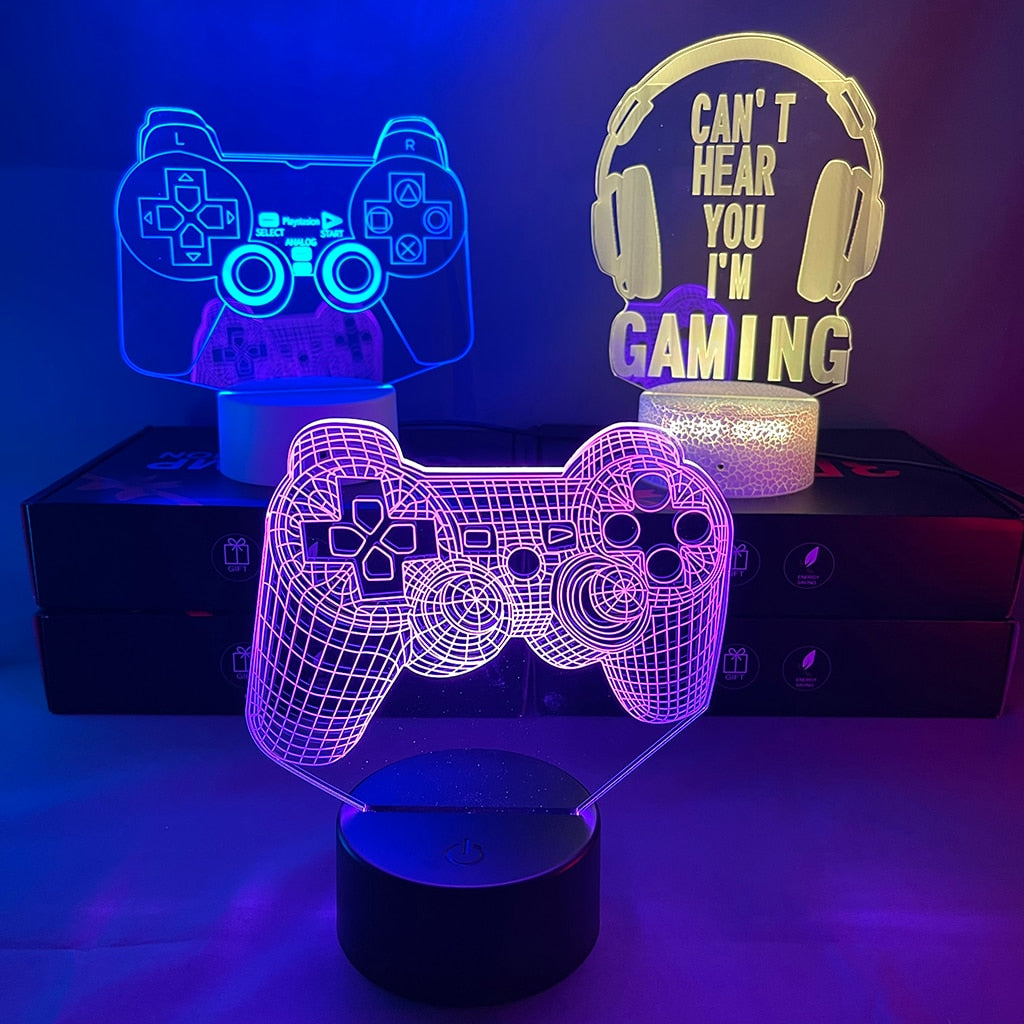 3D Night Light Lamp Gaming Room Desk Setup